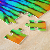 Groovy Blue en Pink Tie Dye Spiral Legpuzzel (Zijkant)