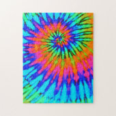 Groovy Blue en Pink Tie Dye Spiral Legpuzzel (Verticaal)