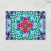 Groovy Blue Fractal Kaleidoscope Visitekaartje (Voorkant)