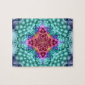 Groovy Blue Jigzaag Puzzle met Gift Box Legpuzzel (Horizontaal)