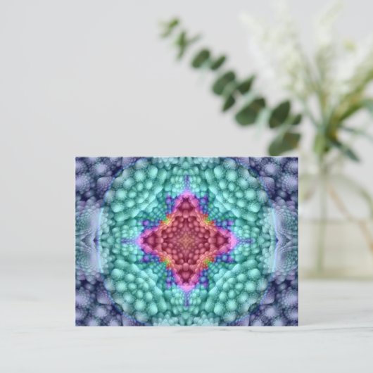 Groovy Blue     Kaleidoscope Postcards Briefkaart (Staand voorkant)