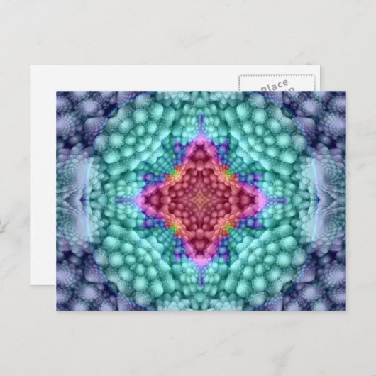 Groovy Blue     Kaleidoscope Postcards Briefkaart (Voorkant / Achterkant)