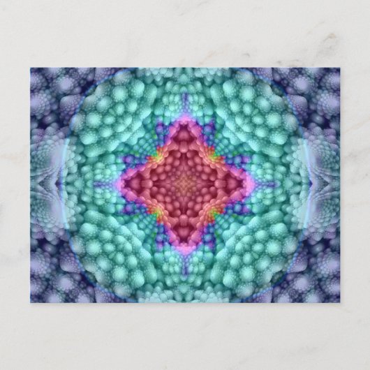 Groovy Blue     Kaleidoscope Postcards Briefkaart (Voorkant)