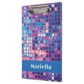 Groovy Blue & Paarse Discobal Gepersonaliseerd Klembord (Links)