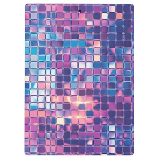 Groovy Blue & Paarse Discobal Gepersonaliseerd Klembord (Achterkant)
