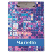 Groovy Blue & Paarse Discobal Gepersonaliseerd Klembord (Voorkant)