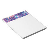 Groovy Blue & Paarse Discobal Gepersonaliseerd Notitieblok (Schuin)