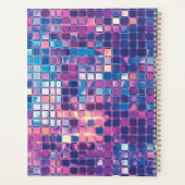 Groovy Blue & Paarse Discobal Gepersonaliseerd Planner (Achterkant)