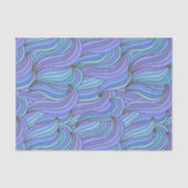 Groovy Blue Waves Tissuepapier (Voorkant)