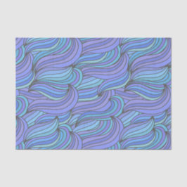 Groovy Blue Waves Tissuepapier