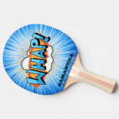 Groovy Blue Whap. Superheld persoonlijke peddel Tafeltennisbatje (Zijkant)