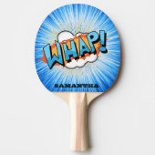 Groovy Blue Whap. Superheld persoonlijke peddel Tafeltennisbatje (Voorkant)