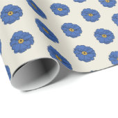 Groovy Blue Wrapping Paper Cadeaupapier (Rol Hoek)