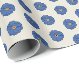 Groovy Blue Wrapping Paper Cadeaupapier