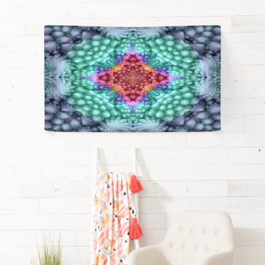 Groovy BlueBanners, 4 maten Spandoek (Insitu)