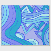 Groovy Blues Cadeaupapier (Vlak)