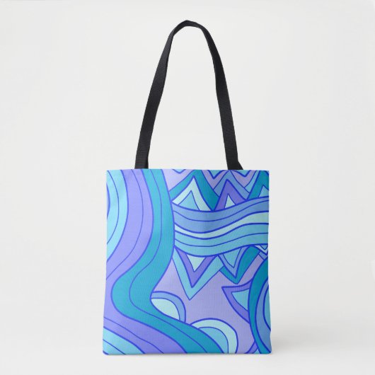 Groovy Blues Tote Bag (Voorkant)