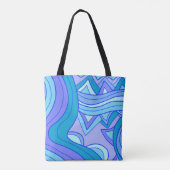 Groovy Blues Tote Bag (Achterkant)