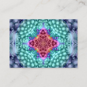 Groovy    BlueVintage Fractal Kaleidoscope Visitekaartje