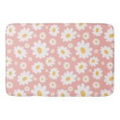 Groovy Blush Boho Daisy Bloementuin Patroon Badmat (Voorkant)