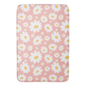 Groovy Blush Boho Daisy Bloementuin Patroon Badmat (Voorkant Verticaal)