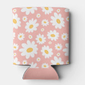 Groovy Blush Boho Daisy Bloementuin Patroon Blikjeskoeler (Achterkant)