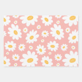 Groovy Blush Boho Daisy Bloementuin Patroon Inpakpapier Vel (Voorkant 2)