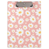 Groovy Blush Boho Daisy Bloementuin Patroon Klembord (Voorkant)