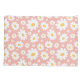 Groovy Blush Boho Daisy Bloementuin Patroon Kussensloop (Achterkant)