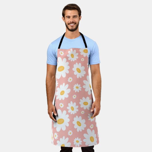 Groovy Blush Boho Daisy Bloementuin Patroon Schort (Gedragen)