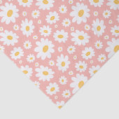 Groovy Blush Boho Daisy Floral Garden Pattern Tissuepapier (Detail)