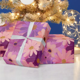 Groovy Blush Boho Madeliefje Bloem Tuin Patroon Cadeaupapier