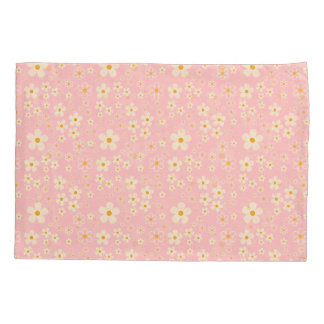 Groovy Blush Boho Madeliefje Bloem Tuin Patroon Wr Kussensloop