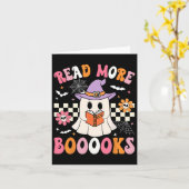 Groovy Boeken Ghost Lees Verder Boeken Grappige Le Kaart (Gele Bloem)