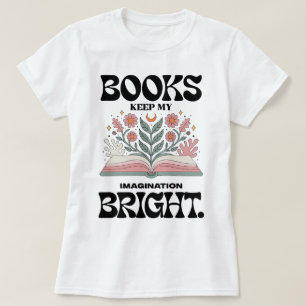 Groovy Boekenwurm Lezer Bloemenliefhebber T-shirt