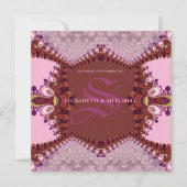 Groovy Bohemian Damask Wedding Invitation Kaart (Voorkant)
