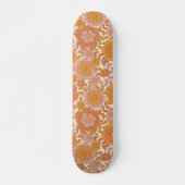 Groovy Boho 60s 70s Retro Floral Seventies Hippie Persoonlijk Skateboard (Voorkant)