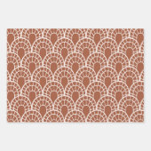 Groovy Boho 70s bloemen patroon Inpakpapier Vel (Voorkant 3)