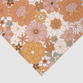 Groovy Boho 70s bloemen patroon Tissuepapier (Detail)