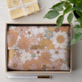 Groovy Boho 70s bloemen patroon Tissuepapier (Geschenk)