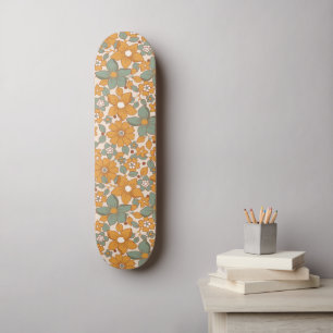 Groovy Boho 70s Retro Floral Cool Seventies Hippie Persoonlijk Skateboard