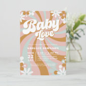 Groovy Boho-Baby shower Kaart (Staand voorkant)