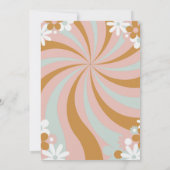 Groovy Boho-Baby shower Kaart (Achterkant)