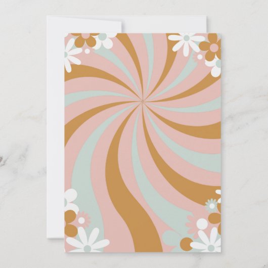 Groovy Boho-Baby shower Kaart (Achterkant)