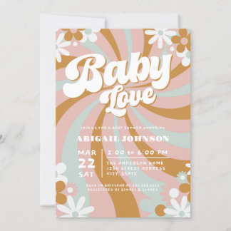 Groovy Boho-Baby shower Kaart