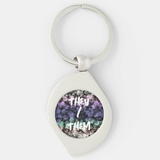 Groovy Boho Bellen Eclectische Uingender Pride Vla Sleutelhanger (Voorkant)