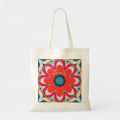 Groovy Boho Bloem Kleurrijk Gepersonaliseerd Tote Bag (Voorkant)