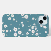 Groovy Boho Blue Bloemen Bloemen Bloemen Patronen Case-Mate iPhone Case (Achterkant (horizontaal))
