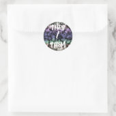 Groovy Boho Bubbels Eclectische Uningender Pride V Ronde Sticker (Tas)