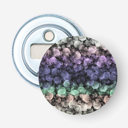 Groovy Boho Bubbles Eclectische Uingender Pride Vl Button Flesopener (Voorkant)